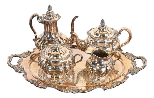 Tiffany Antique Victorian Silver Plate Coffee or Tea Service Set