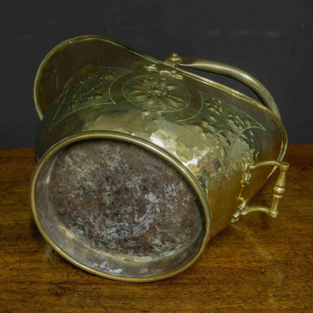 Victorian Brass Coal Helmet For Sale - Image 8 of 10