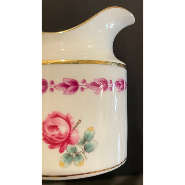 1980s Richard Ginori Camellia Pattern Cream Pitcher For Sale - Image 5 of 7