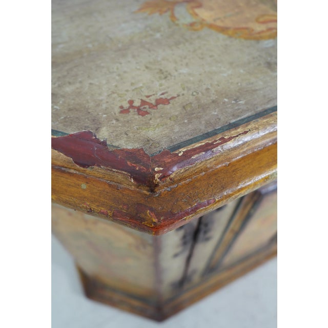 Stunning Distressed Paint Decorated Continental Sideboard For Sale - Image 9 of 12
