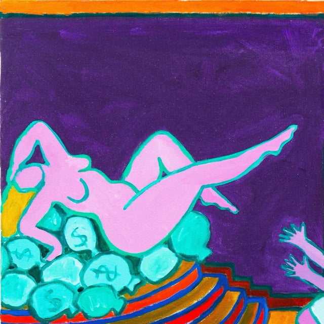 Textile 'Temptation' by Dan May, Portland Art Museum, Albright-Knox Art Gallery, Salem, Oregon For Sale - Image 7 of 10