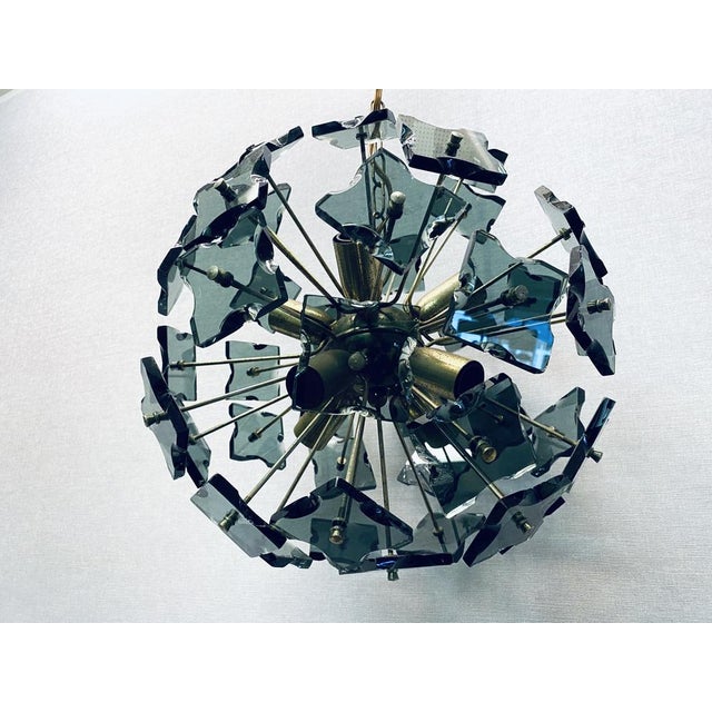 Sputnik Italian Rauch-Murano Glass and Metal from Fontana Arte, 1960s For Sale - Image 9 of 18