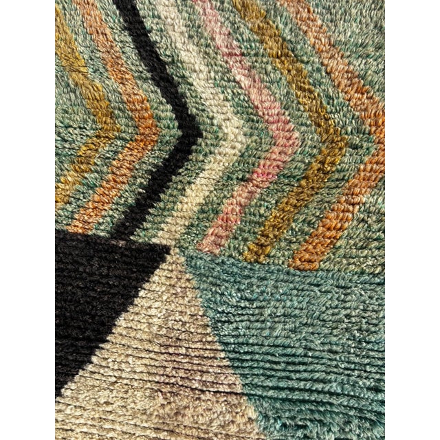 Moroccan Artist Moroccan Pastel Wool Hallway Rug For Sale - Image 4 of 7