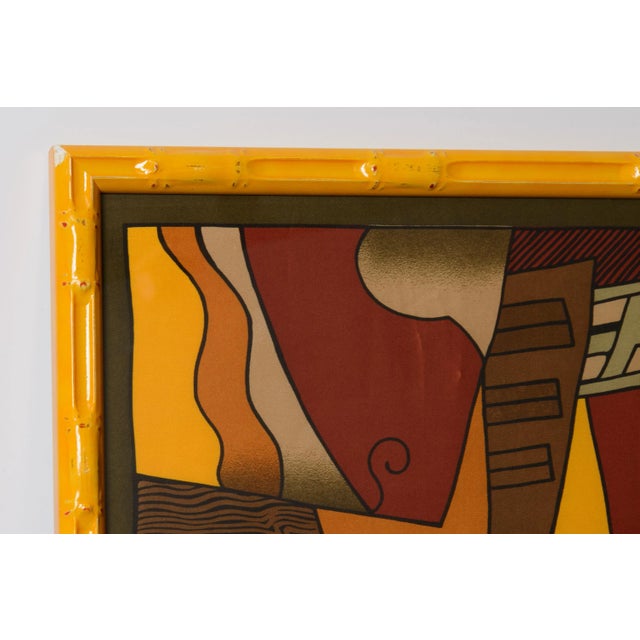 Picasso Silk Scarf, Framed, Man With a Pipe, For Sale - Image 4 of 7