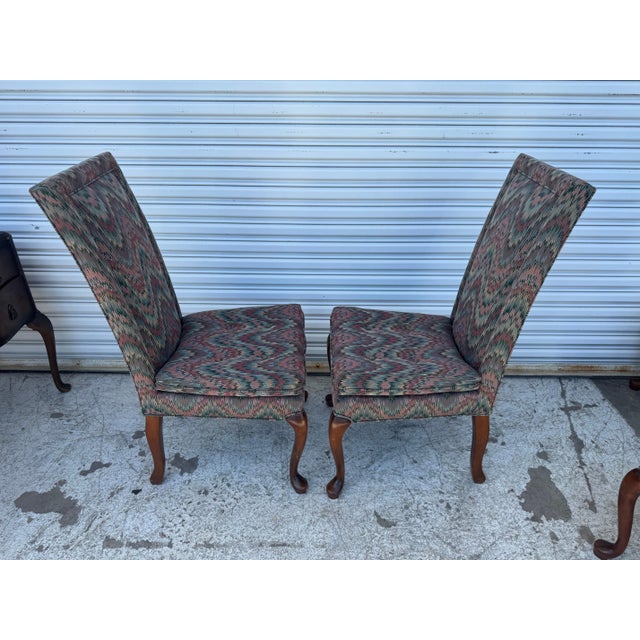 Late 20th Century Upholstered Dining Chairs - Set of 6 For Sale - Image 4 of 6