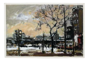 Magdalena Spasowicz, Nowe Miasto (New Town), Oil on Board, 2001