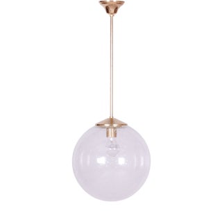 Mid-Century Chandelier in Glass and Brass by Kamenický Šenov, Czech, 1960s For Sale