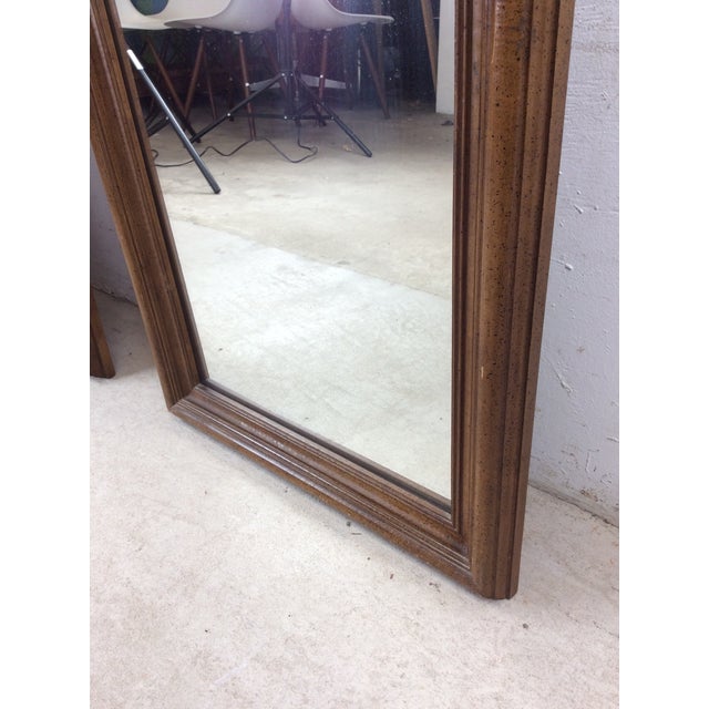 Pair of Mid Century Modern Mirrors With Arch Top Wood Frame For Sale In Philadelphia - Image 6 of 18