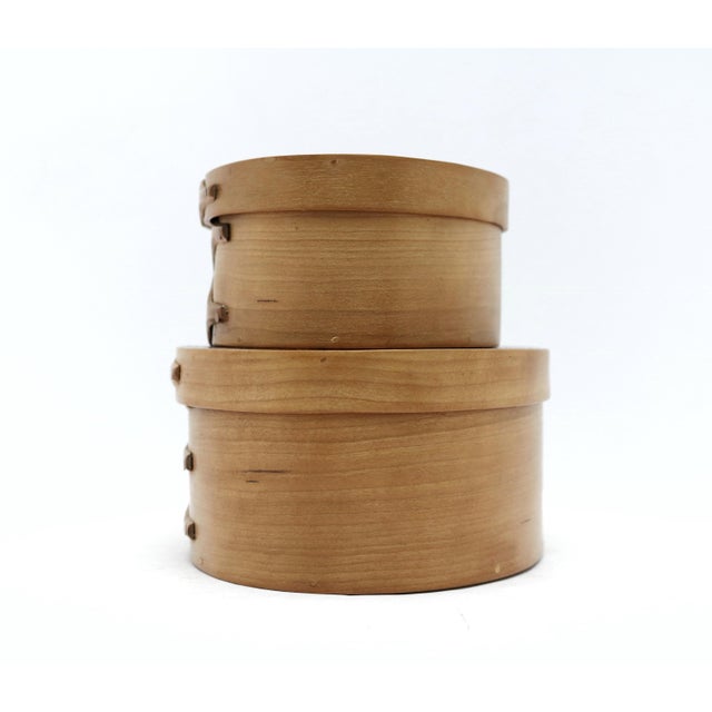 American Vintage Kenneth R. Baker. Wood Oval Lidded Shaker Boxes; A Pair For Sale - Image 3 of 11