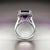 Metal Natural Amethyst Diamond Ring Size 6.5, 14k Gold 12.48 TCW Certified For Sale - Image 7 of 13
