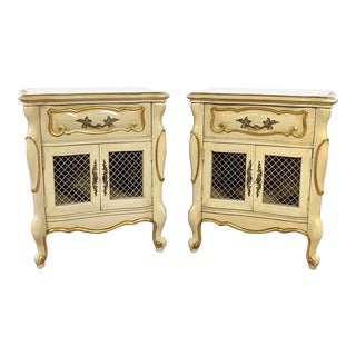 Vintage French Provincial Style Nightstands - a Pair For Sale