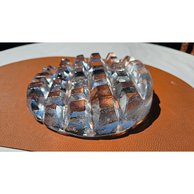 Glass Handmade Ice Glass Bowl from Magnor, Norway, 1970s For Sale - Image 7 of 10