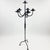 Hand Forged Iron Floor Candelabra 44.5″ (113cm) Antique Copper Patina 6-Arm Grand Cluster Candle Holder Decor For Sale - Image 6 of 7