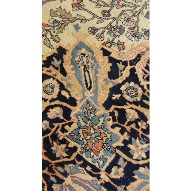 Antique Persian Sarouk Feraghan Carpet, 8'6" × 11'10" For Sale - Image 4 of 7