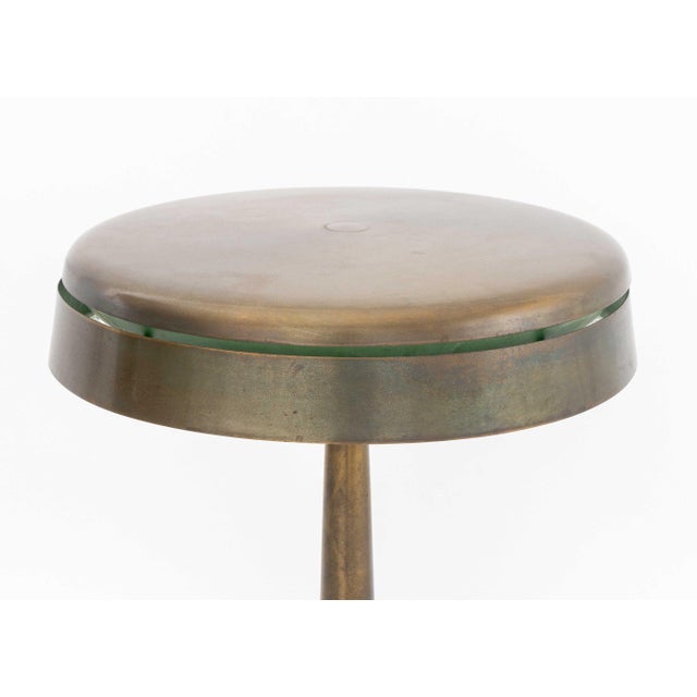 Max Ingrand (French, 1908-1969) for Fontana Arte Model 2278, Brass and Glass Table Lamp, 1960s. 20.25" H x 16.5" Diameter....