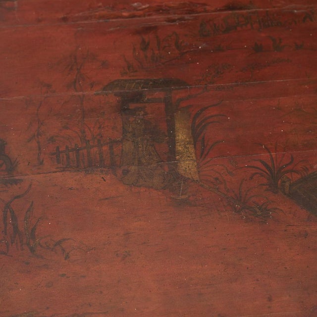 Red Antique Red Lacquered Centre Table, 1830 For Sale - Image 8 of 18