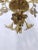 French Provincial Vintage Mid 20th Century Decorative Floral Brass Pendant Chandelier For Sale - Image 3 of 11