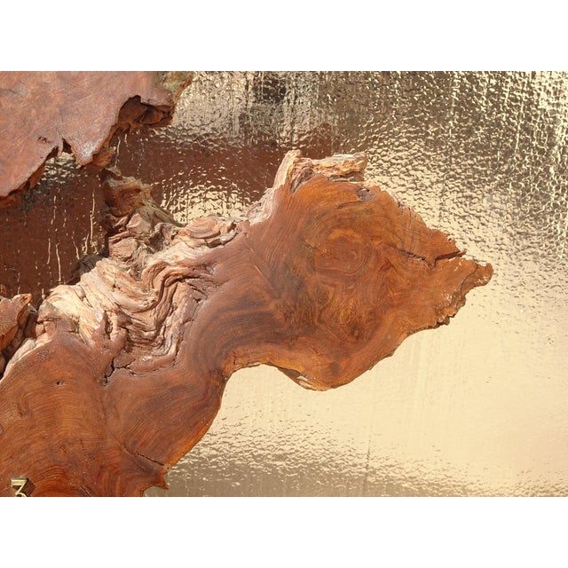 Vintage Live Edge Burl Redwood Wall Clock For Sale - Image 10 of 15