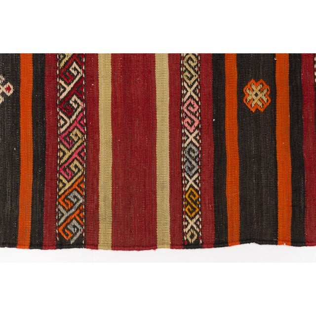 1960s Mid 20th Century Traditional Patterned Kilim Kilim For Sale - Image 5 of 11