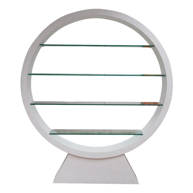 Post-Modern Freestanding Round Etagere For Sale