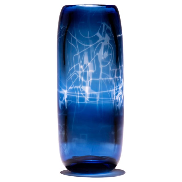 Harvest Graal Blue Glass Copper by Tiina Sarapu For Sale