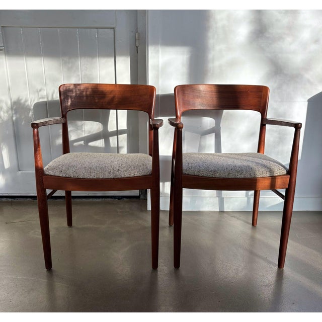 Armchairs by Henning Kjaernulf for KS Mobler, Denmark, 1960s, Set of 2 For Sale - Image 3 of 12