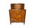 Antique c.1920's French Empire Style Dresser. Mahogany and burl wood "Chest on Chest" design with 5 spacious drawers (2...
