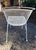 Metal Mid 20th Century Modern Seating Set With Barrel Back Bench, 2 Chairs and Table, Attributed to Woodard For Sale - Image 7 of 12