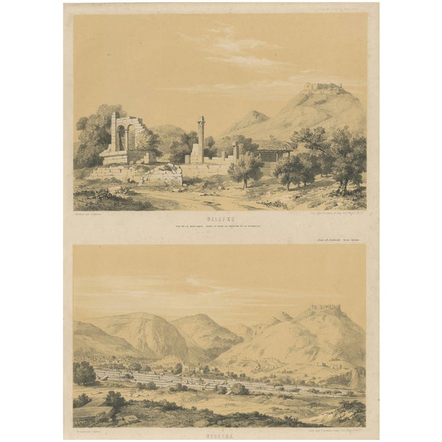 De Laborde, Selefke Views of the Basilica and Citadel in Cilicia, Asia Minor, Print For Sale