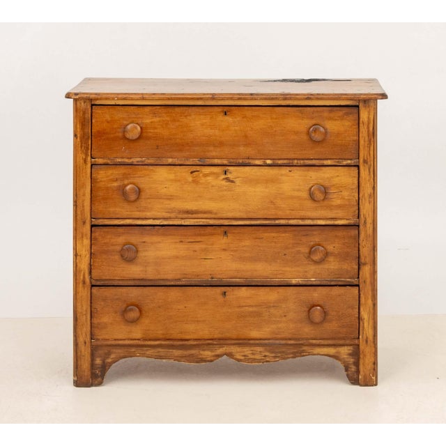 Victorian Pine Chest of Drawers, with four drawers. 35.25" H x 39" W x 16.5" D. Provenance: From a 45 East 62nd Street...