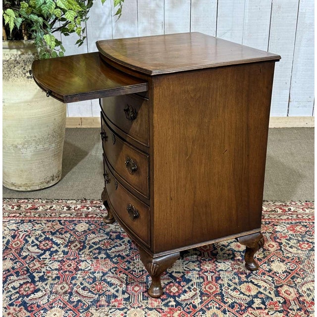Vintage English Walnut Chest of Drawers, 1950s For Sale - Image 11 of 14