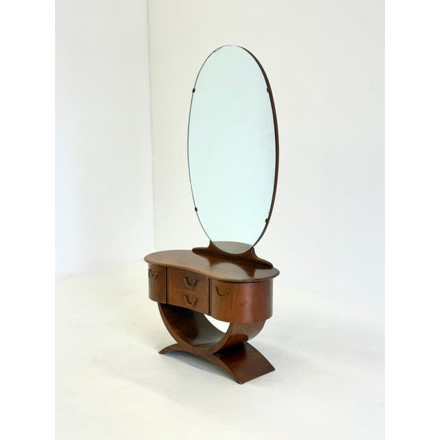 Brown Art Deco Dressing Table by AA Patijn for Zijlstra Joure, 1930s For Sale - Image 8 of 14