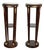 Antique Napoleon III Pedestals in Mahogany with Marble Tops, France, 19th Century, Set of 2 For Sale