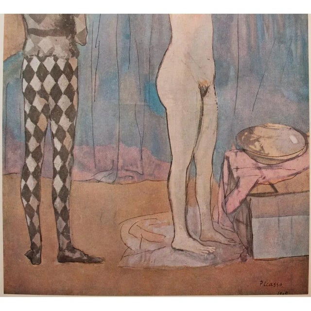 1950s 1950s After Picasso, First Edition Period Full-Color Prints of Blue Harlequin - A Pair For Sale - Image 5 of 13