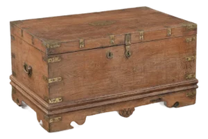 Antique Anglo/Indian Teakwood Blanket Chest/Small Coffee Table
