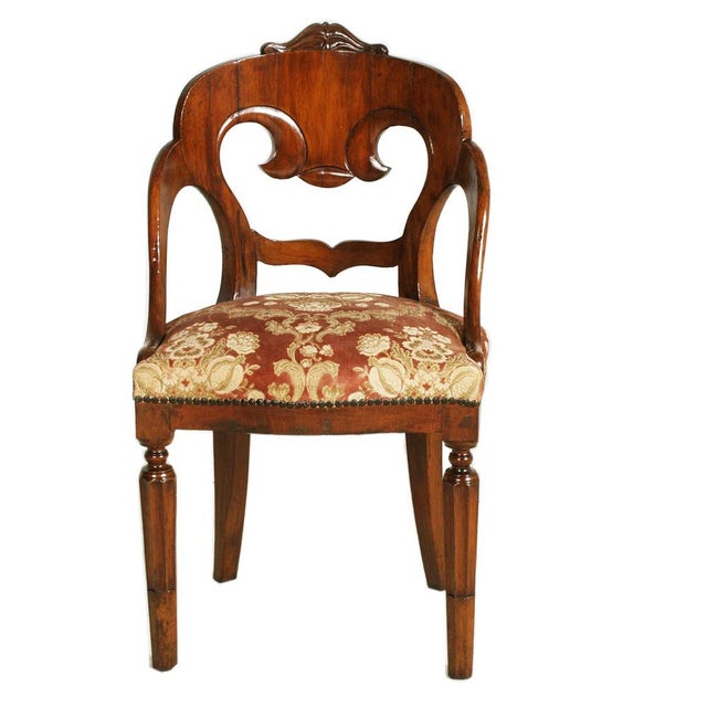 Louis XVI Bergere Armchairs in Carved Walnut by Testolini Freres for Testolini & Salviati, 1890s, Set of 3 For Sale - Image 4 of 10