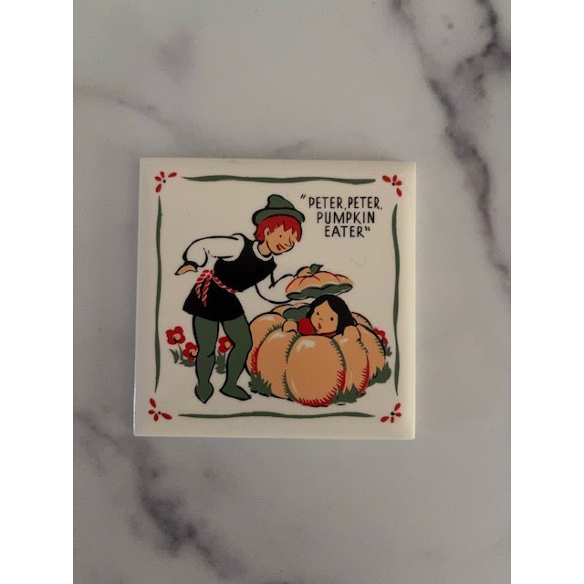 Mid-Century Children's Nursery Rhyme Plaques Tiles, Kay-Tee For Sale - Image 4 of 5