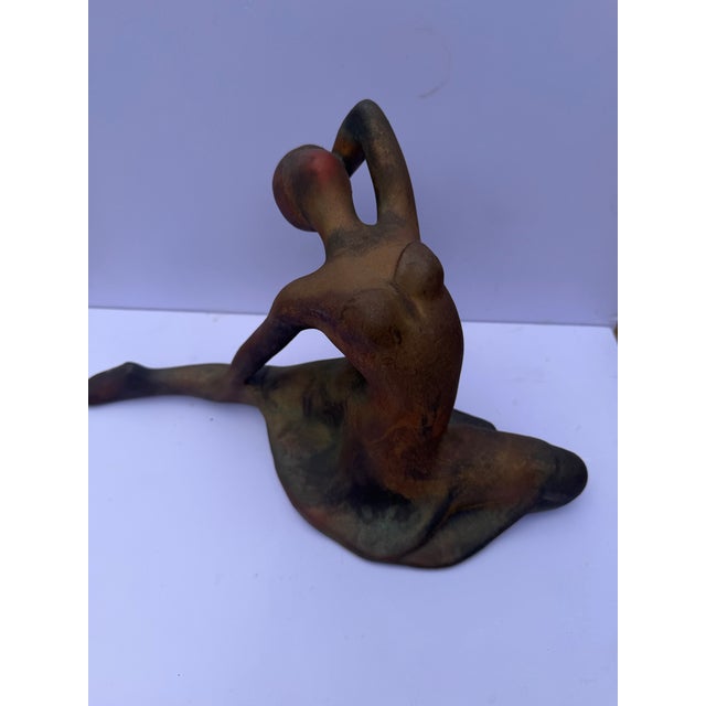 Ceramic 1996 Signed Zaro Tudzarov Raku Ballerina Sculpture For Sale - Image 7 of 12