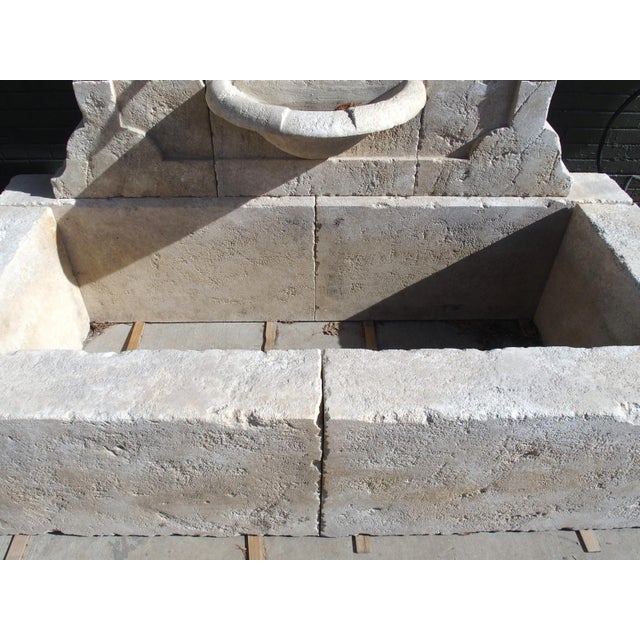 Sigonce Large Carved Spill Bowl Limestone Wall Fountain From Provence, France For Sale - Image 11 of 18