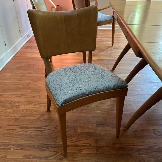 Heywood-Wakefield 1960s Heywood-Wakefield Mid-Century Wishbone Expandable Dining Table With Six Stingray Chairs For Sale - Image 4 of 12
