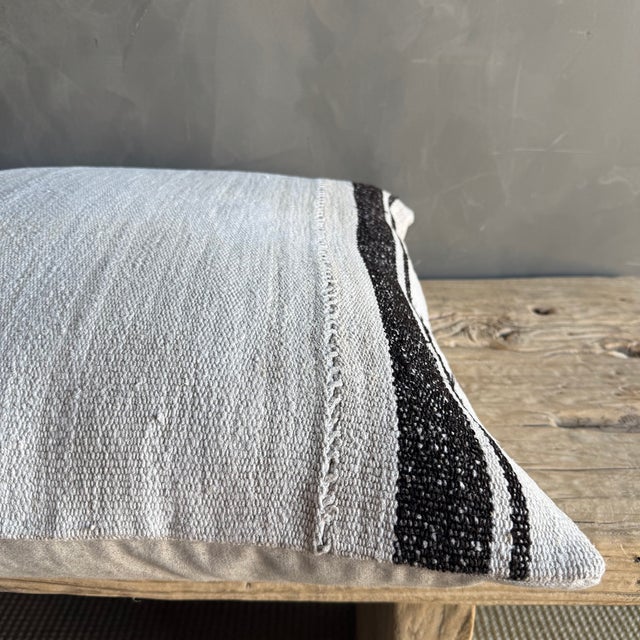 Not Yet Made - Made To Order Vintage Rug Pillow Cover With Stripes For Sale - Image 5 of 6