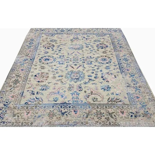 Transitional style area rug featuring a beautiful artisan design inspired by traditional Indian rugs. Accent colors...
