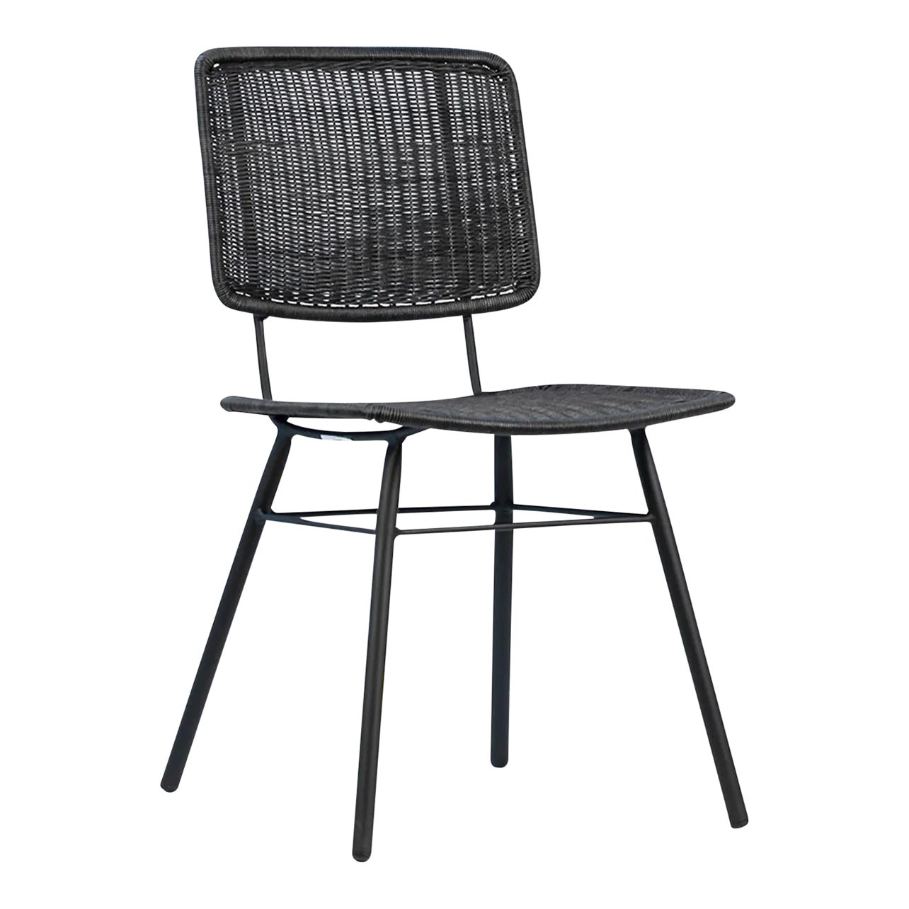 Outdoor Black Woven Dining Chair Chairish