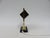 Small Mid-Century Brass, Black & White Bedside Table Lamps, 1950s, Set of 2 For Sale - Image 14 of 18