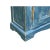 1990s Distressed Blue Lacquer Slim Narrow Single Door Side Cabinet Chest For Sale - Image 5 of 8