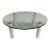 1980s Carrara Marble, Brass and Glass Coffee Table For Sale