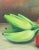 Large Platanos & Red Bell Peppers Original Still Life Painting Signed Besala For Sale In Miami - Image 6 of 8