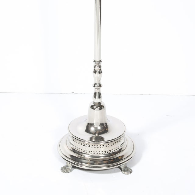 Classical Hollywood Regency Silvered Bronze Torchiere For Sale - Image 16 of 18