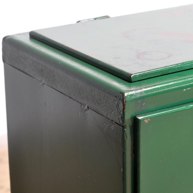 Metal Industrial Iron Green Cabinet, 1970s For Sale - Image 7 of 16