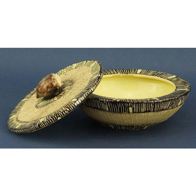 Italian Futuristic Glazed Ceramic Bon Bon Holder by Nicolaj Diulgheroff for MGA of Albisola, 1920s For Sale - Image 14 of 18